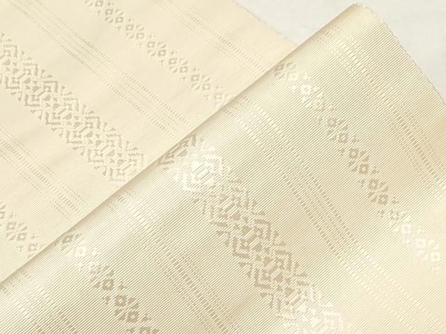 平和屋着物●本場筑前博多 八寸名古屋帯 献上 浅黄色 正絹 逸品 CAAZ0356dy