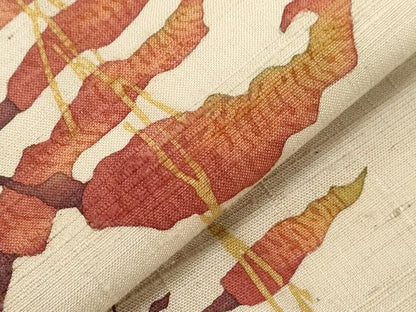 平和屋着物●九寸名古屋帯　生紬　唐辛子　正絹　逸品　未使用　CAAZ0362dy