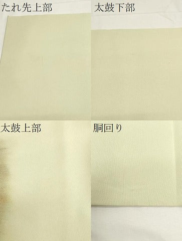 平和屋着物●九寸名古屋帯　草花文　金彩　正絹　逸品　未使用　CAAZ0375dy