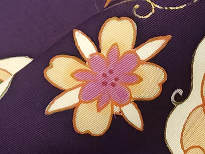 平和屋着物●塩瀬 九寸名古屋帯 正倉院花文 金彩 三越扱い 正絹 逸品 CAAZ0390dy