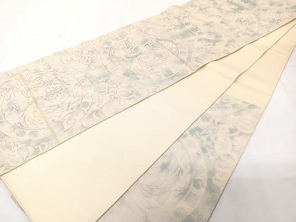平和屋着物◎六通柄袋帯　花鳥丸文　正絹　逸品　CAAZ0404xi