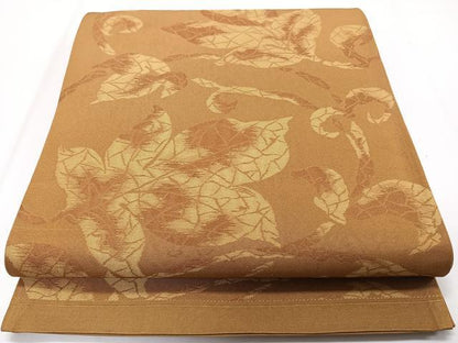 平和屋着物◎六通柄袋帯　唐草文　正絹　逸品　CAAZ0407xi