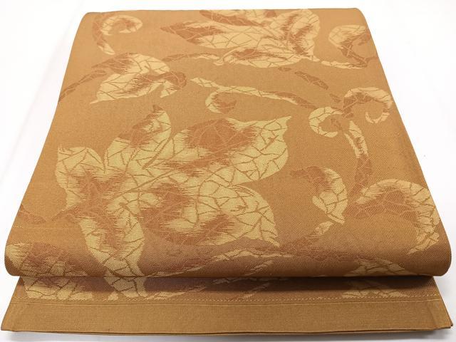 平和屋着物◎六通柄袋帯　唐草文　正絹　逸品　CAAZ0407xi