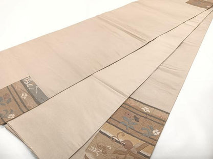 平和屋着物◎太鼓柄袋帯 花鳥文 正絹 逸品 CAAZ0408xi