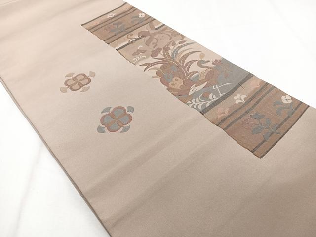 平和屋着物◎太鼓柄袋帯 花鳥文 正絹 逸品 CAAZ0408xi