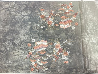 平和屋着物◎六通柄袋帯　唐織　嘉辰晴朗模様　金銀糸　正絹　逸品　CAAZ0431xi
