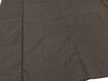 平和屋着物■男性　紬　枯色×黒色　正絹　逸品　CAAZ0627xi
