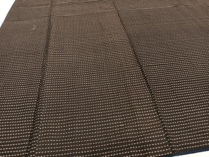 平和屋着物■男性　紬　横段文　正絹　逸品　CAAZ0628xi