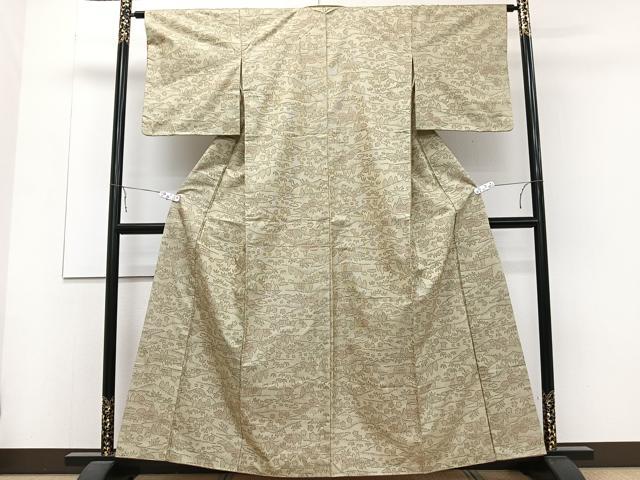 平和屋着物■上質な紬　風景文　正絹　逸品　CAAZ0698xi