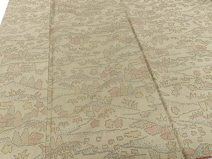 平和屋着物■上質な紬　風景文　正絹　逸品　CAAZ0698xi