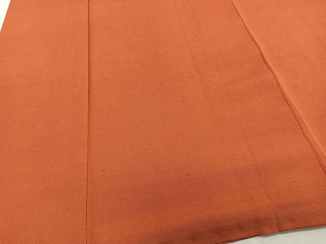平和屋着物■上質な紬　照柿色　正絹　逸品　CAAZ0755xi