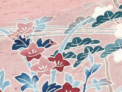 平和屋着物●訪問着 友禅 紬地 流水風景松花文 正絹 逸品 CAAZ0804vf