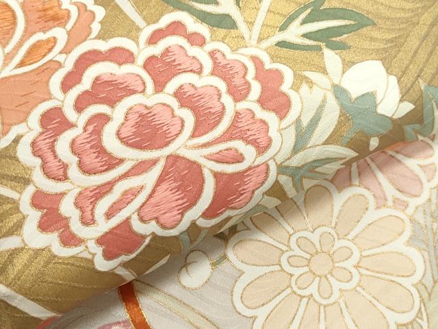 平和屋着物●創業460年・千總　振袖　刺繍　雪輪草花文　金彩　高島屋扱い　正絹　逸品　CAAZ0815vf