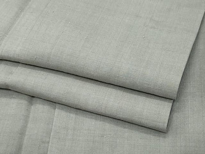 平和屋着物●本場結城紬 重要無形文化財 色無地 茶鼠色 正絹 逸品 CAAZ0820vf