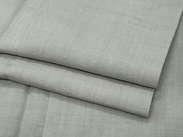 平和屋着物●本場結城紬 重要無形文化財 色無地 茶鼠色 正絹 逸品 CAAZ0820vf