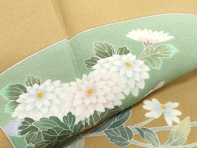 平和屋着物●訪問着　友禅　作家物　地紙草花文　正絹　逸品　CAAZ0828vf