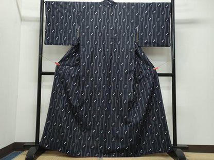 平和屋着物●上質な紬　吉祥文　正絹　逸品　CAAZ0846vf