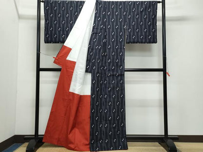 平和屋着物●上質な紬　吉祥文　正絹　逸品　CAAZ0846vf