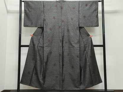 平和屋着物●本場大島紬　舞花文　正絹　逸品　CAAZ0847vf