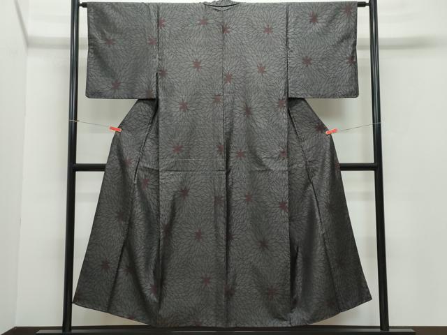 平和屋着物●本場大島紬　舞花文　正絹　逸品　CAAZ0847vf