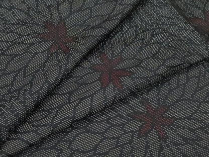 平和屋着物●本場大島紬　舞花文　正絹　逸品　CAAZ0847vf