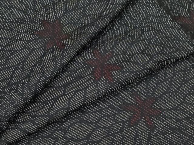 平和屋着物●本場大島紬　舞花文　正絹　逸品　CAAZ0847vf