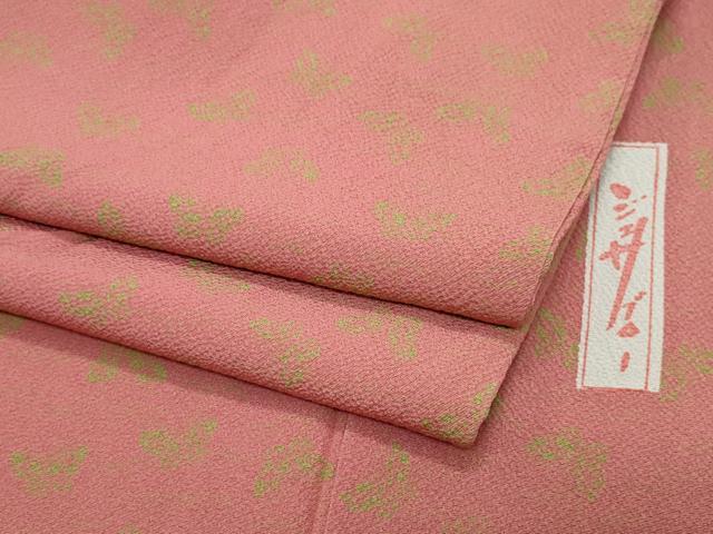 平和屋着物●世界的人形師 辻村寿三郎 ジュサブロー 小紋 舞蝶文 正絹 逸品 CAAZ0849vf