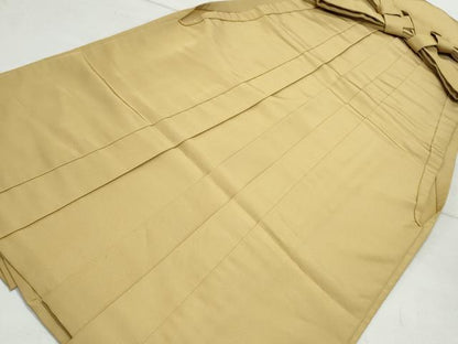 平和屋着物●男性　馬乗り袴　黄橡色　正絹　逸品　CAAZ0861vf