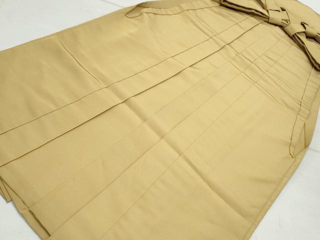平和屋着物●男性　馬乗り袴　黄橡色　正絹　逸品　CAAZ0861vf