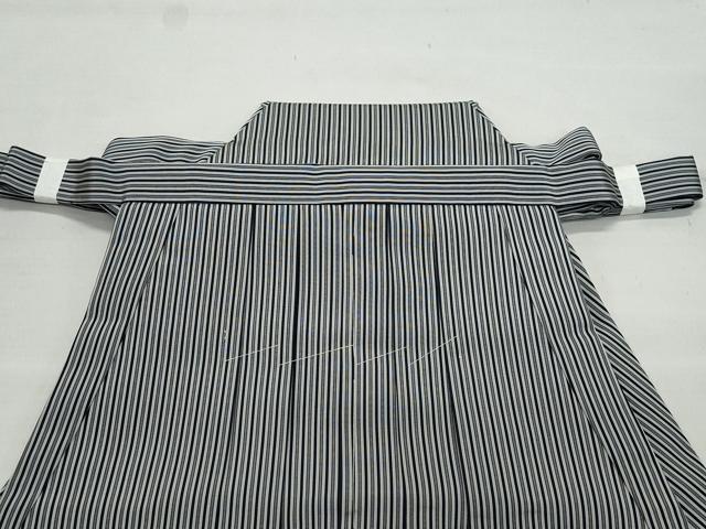 平和屋着物●男性　馬乗り袴　間道　正絹　逸品　CAAZ0863vf