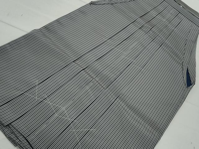 平和屋着物●男性　馬乗り袴　間道　正絹　逸品　CAAZ0863vf