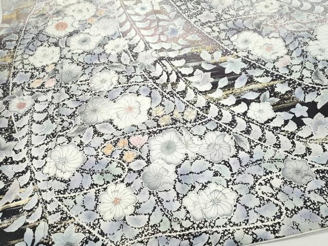 平和屋着物●豪華振袖　辻が花　暈し染め　銀通し地　正絹　逸品　CAAZ0866vf