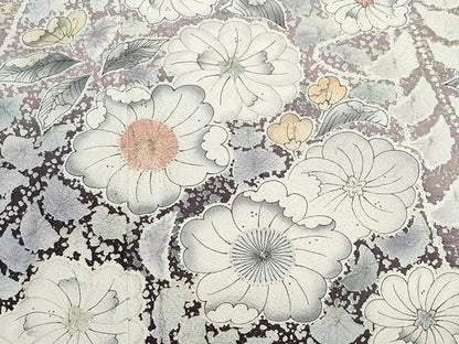 平和屋着物●豪華振袖　辻が花　暈し染め　銀通し地　正絹　逸品　CAAZ0866vf