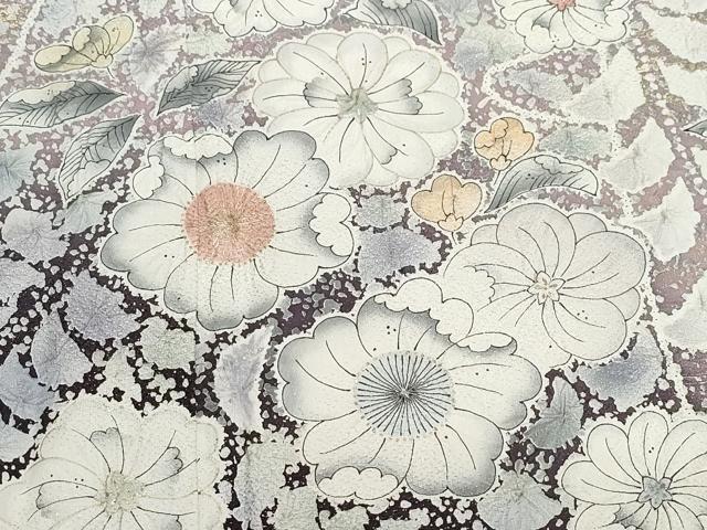 平和屋着物●豪華振袖　辻が花　暈し染め　銀通し地　正絹　逸品　CAAZ0866vf