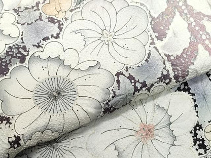 平和屋着物●豪華振袖　辻が花　暈し染め　銀通し地　正絹　逸品　CAAZ0866vf