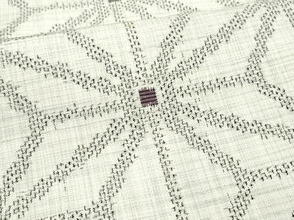 平和屋着物●上質な紬　麻の葉文様　正絹　逸品　CAAZ0871vf