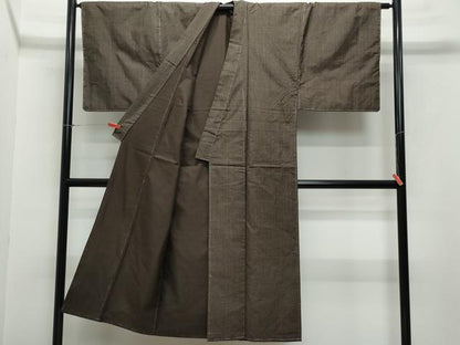 平和屋着物●男性　紬　アンサンブル　霞文　正絹　逸品　CAAZ0917vf