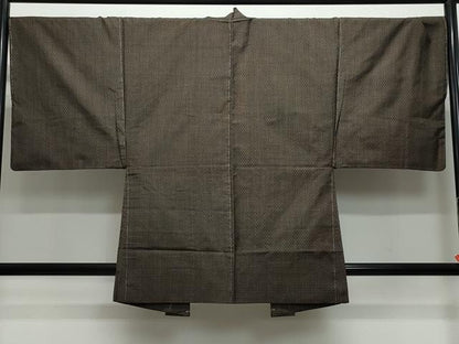 平和屋着物●男性　紬　アンサンブル　霞文　正絹　逸品　CAAZ0917vf