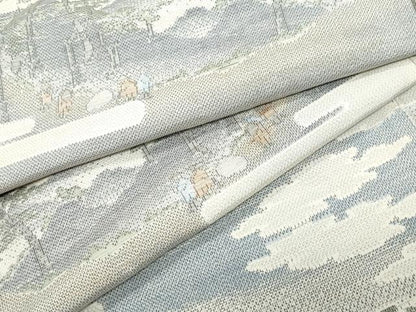 平和屋着物●上質な紬 人物草木文 正絹 逸品 CAAZ0925vf