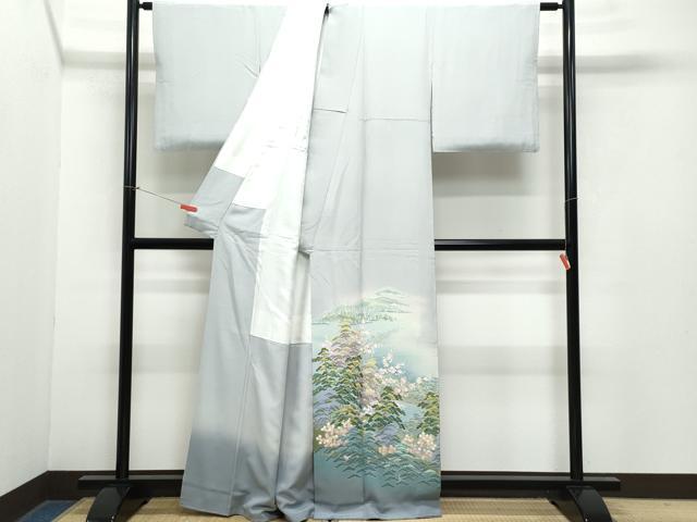 平和屋着物●十日町友禅作家　阿部佳雪 　色留袖　松梅楓文　暈し染め　正絹　逸品　CAAZ0943vf