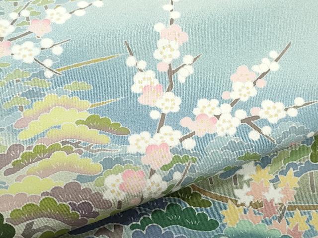 平和屋着物●十日町友禅作家　阿部佳雪 　色留袖　松梅楓文　暈し染め　正絹　逸品　CAAZ0943vf