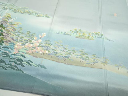 平和屋着物●十日町友禅作家　阿部佳雪 　色留袖　松梅楓文　暈し染め　正絹　逸品　CAAZ0943vf