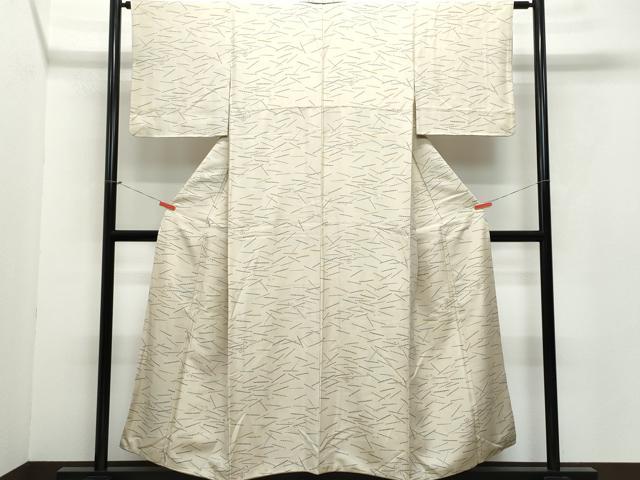 平和屋着物●上質な小紋　横笛文　正絹　逸品　CAAZ0945vf