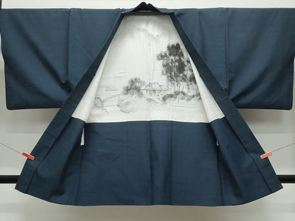 平和屋着物●男性　紬　アンサンブル　吉祥文　正絹　逸品　CAAZ0954vf