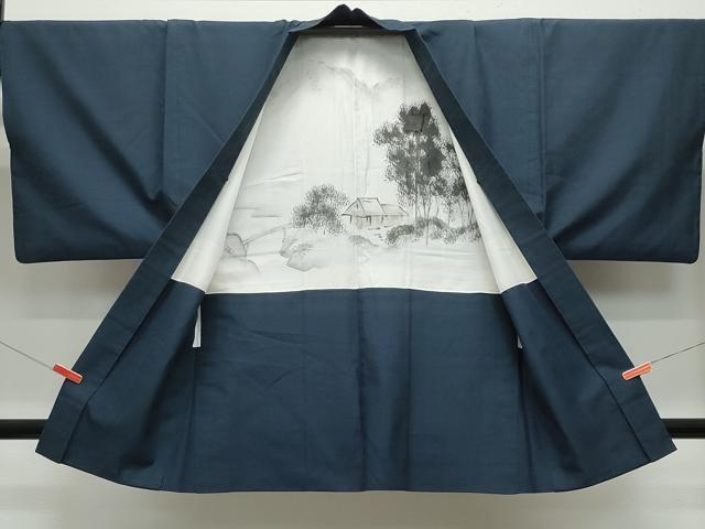 平和屋着物●男性　紬　アンサンブル　吉祥文　正絹　逸品　CAAZ0954vf