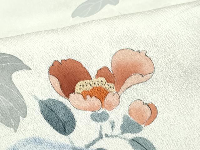 平和屋着物●訪問着 鴛鴦草花文 正絹 逸品 CAAZ0962vf