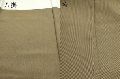 平和屋着物●江戸小紋　万筋　媚茶色×枯色　正絹　逸品　CAAZ0965vf