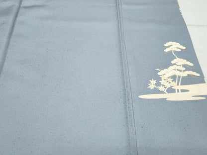 平和屋着物●銀座きしや 訪問着 駒刺繍 雪輪松花文 金彩 正絹 逸品 CAAZ0968vf