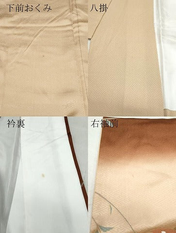 平和屋着物●訪問着 駒刺繍 熨斗草花文 金彩 正絹 逸品 CAAZ0978vf