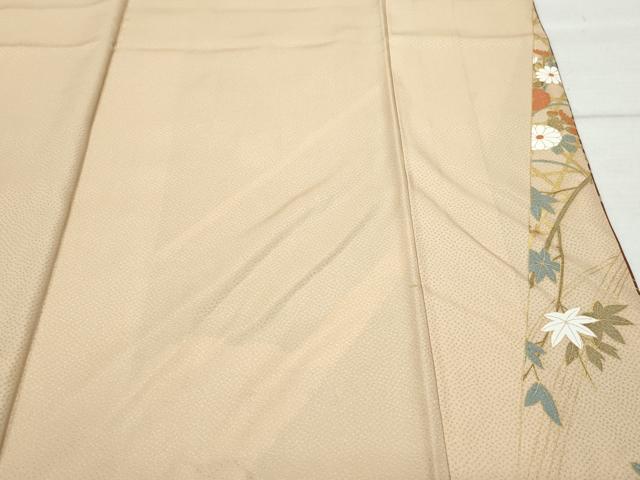平和屋着物●訪問着 駒刺繍 熨斗草花文 金彩 正絹 逸品 CAAZ0978vf